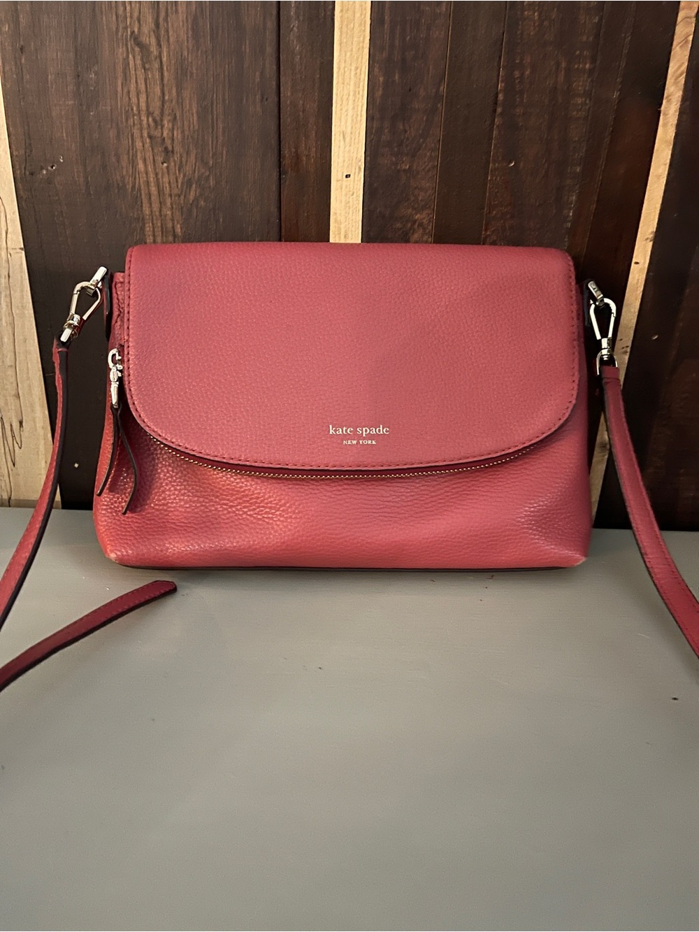 Kate Spade Large Polly Crossbody Coral/Red